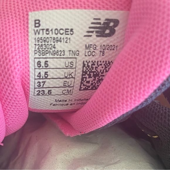 NWOT New Balance 510 V5 Training Trail Hiking Running Shoes 6.5 - Picture 5 of 5